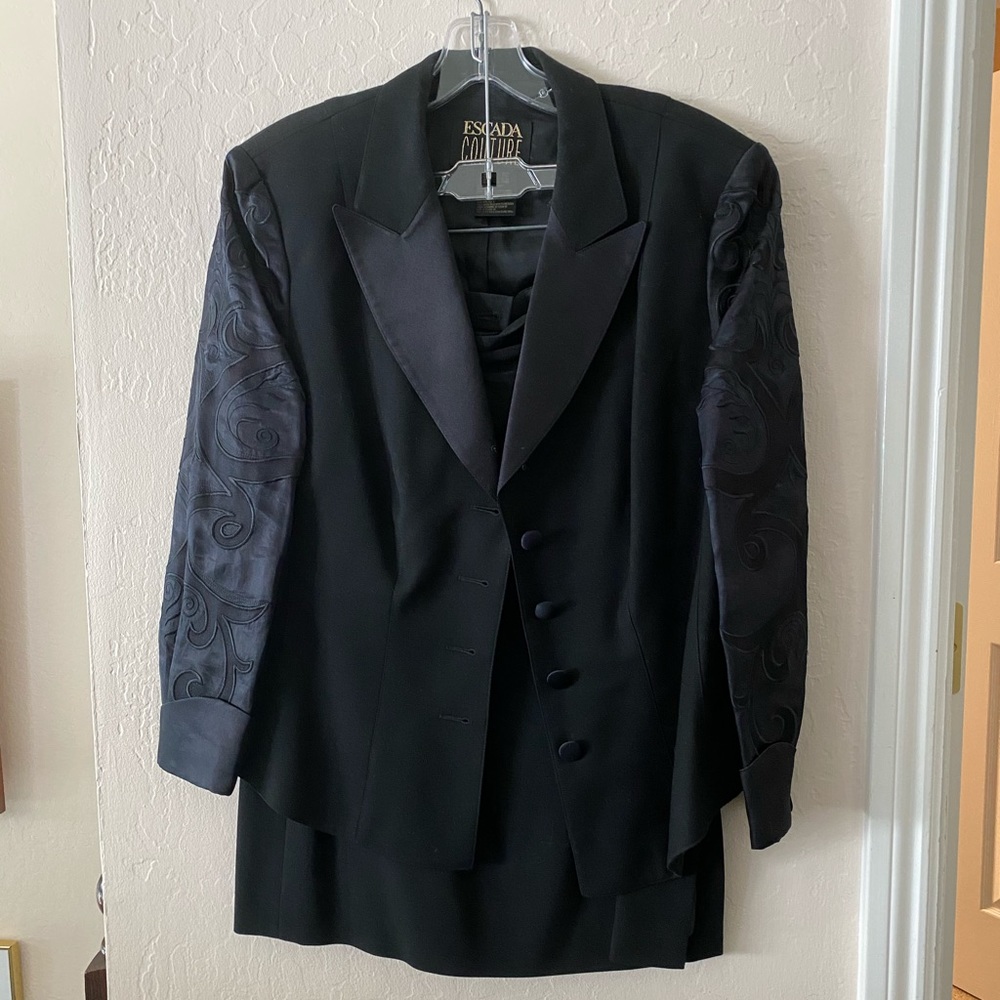 Escada Couture Black 2-Piece Suit
